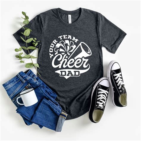 Personalized Cheer Dad Shirt, Cheerleader Team, Megaphone Shirt ...