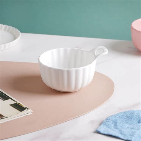 Snow White Scallop Snack Bowl 250 ml Online - Premium Snack Bowl | Nestasia