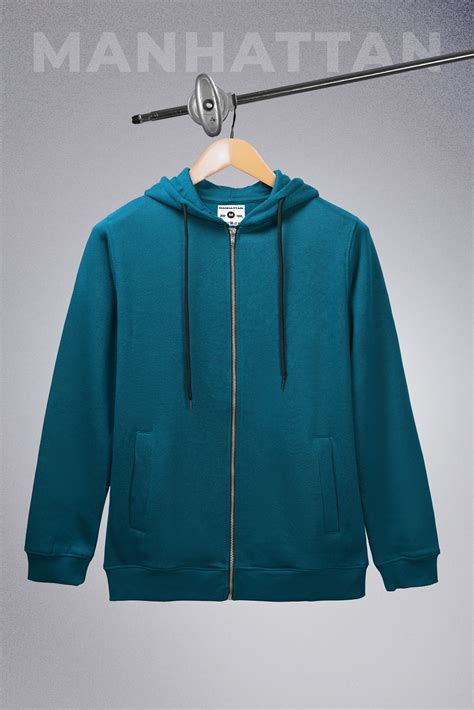 Premium Hoodies Zipper Unisex Teal Green – Pitshirts