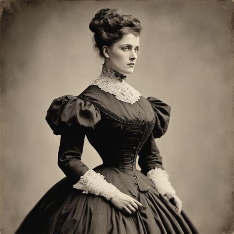 Victorian lady with large dress small waist and hi by bonesnadbusk on ...