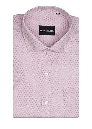 MARK & ALBERT Men's Slim Fit Shirt (HSPRNT-1_Pink_42) : Amazon.in ...