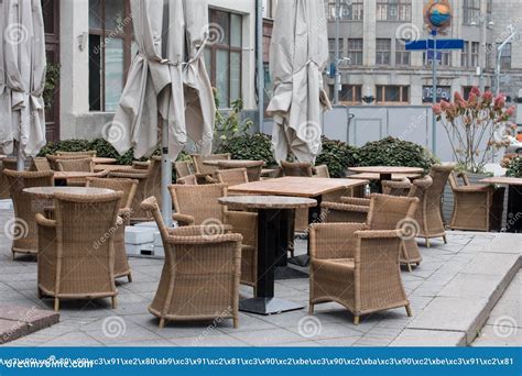 Outdoor Tables in the Restaurant. Stock Image - Image of outdoor ...