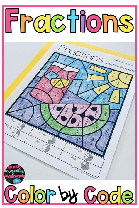 Image result for Math Coloring Worksheets Fractions