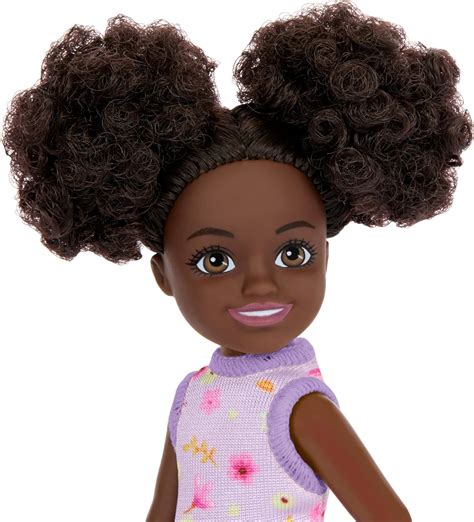 Buy Barbie Chelsea Doll, Small Doll Wearing Removable Purple Floral ...