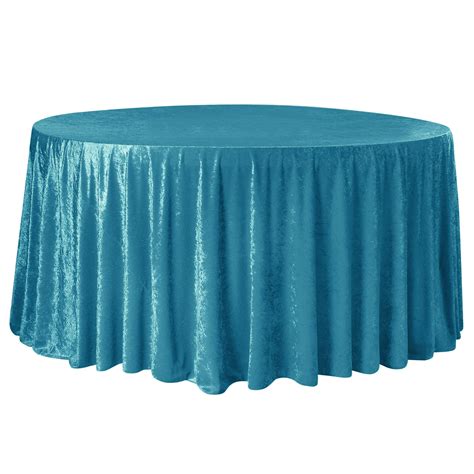 Velvet 120" Round Tablecloth - Peacock Teal– CV Linens