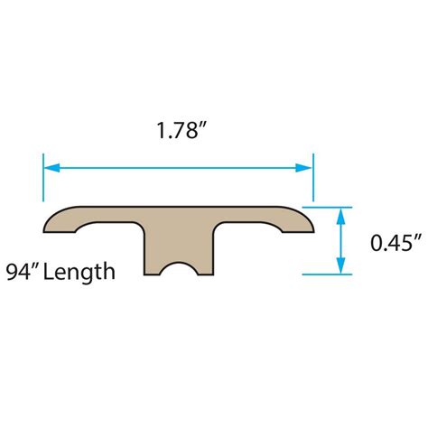 BHW Floors 1.78" x 94" Waterfront Laminate T-Molding - Shop Flooring ...