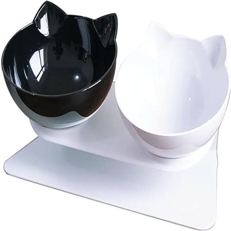 cature Care by Nature Plastic Cat Bowls Elevated Cat Food Water Bowls ...