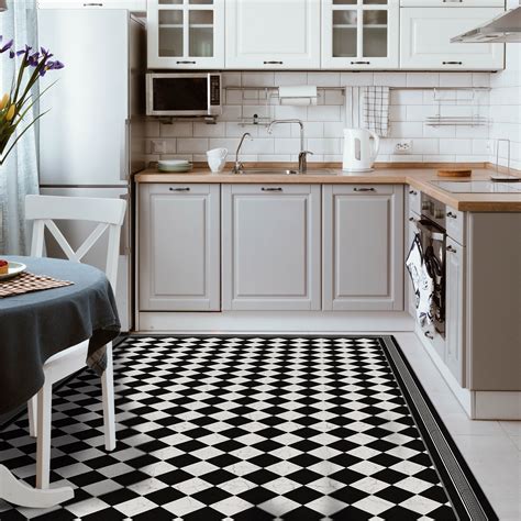 Kitchen Design Black And White Tiles