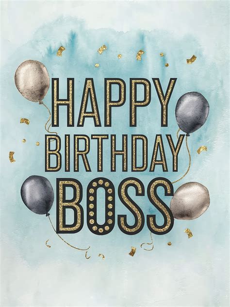 Free Download Watercolor Illustration Happy Birthday Boss