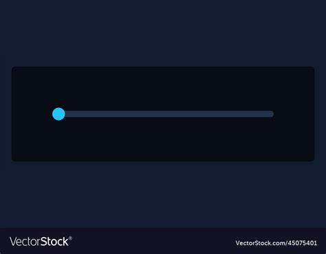 Slider with minimum level ui element template Vector Image