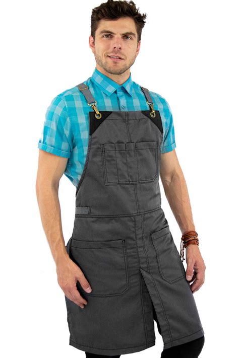 Buy Under NY Sky Cross-Back Slate Gray Apron - Durable Denim with ...