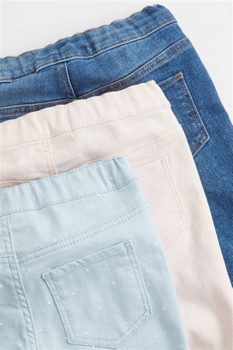 3-pack jeans - Denim blue/Light blue/Pink - Kids | H&M IN