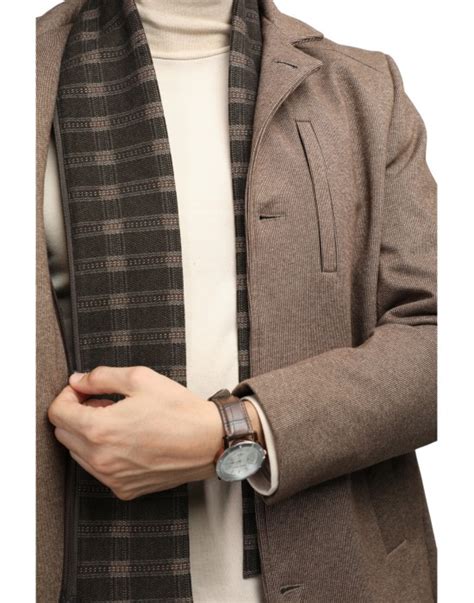 Shop Men regular length Coat Chestnut Color at Woollen Wear