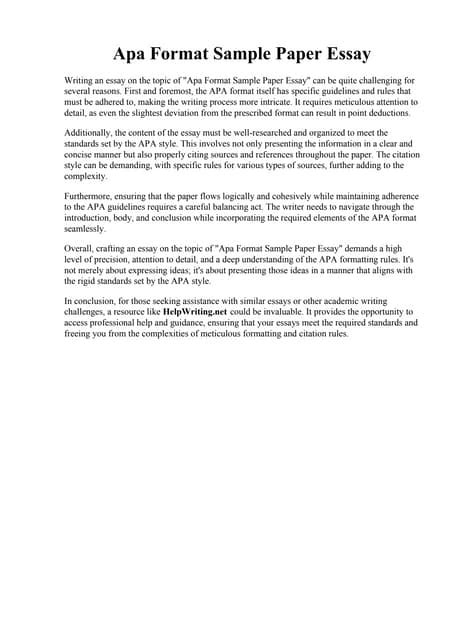 Image result for APA Format Paper Example