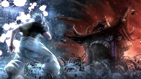 Sukuna Vs Gojo Domain Clash Jujutsu Kaisen Monochrome Live Wallpaper - MoeWalls