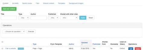 Manage Content 的图像结果