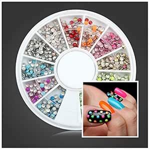 Buy Tamilnadu Shopping 2mm Fluorescence Color Round Metal Stud DIY Nail ...