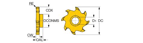 Iscar India | Milling > Indexable > Solid End Mill Heads > SD-SP ...