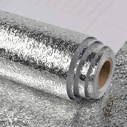 Golden Kitchen Oil-Proof Waterproof Self-Adhesive Wallpaper Aluminium ...