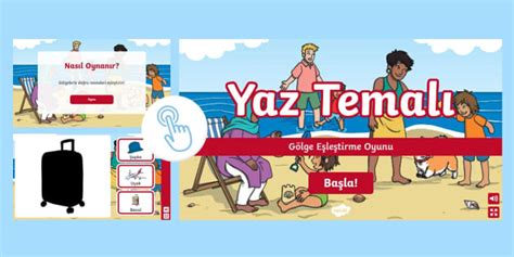 Yaz Temalı Gölge Eşleştirme Oyunu (teacher made)