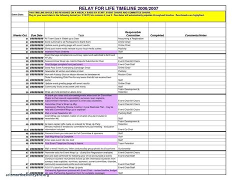 Event Planning Template Excel | AT A GLANCE