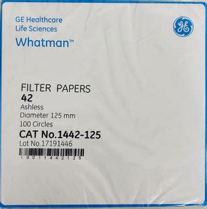 LABSOUL Whatman Filter Papers, (grade 42, 1442-125) Round Sheets Pack ...