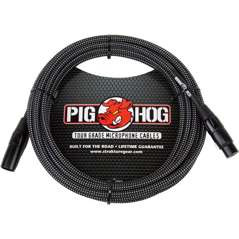 Buy in India Pig Hog Vintage Series Woven XLR Microphone Cable (Black ...
