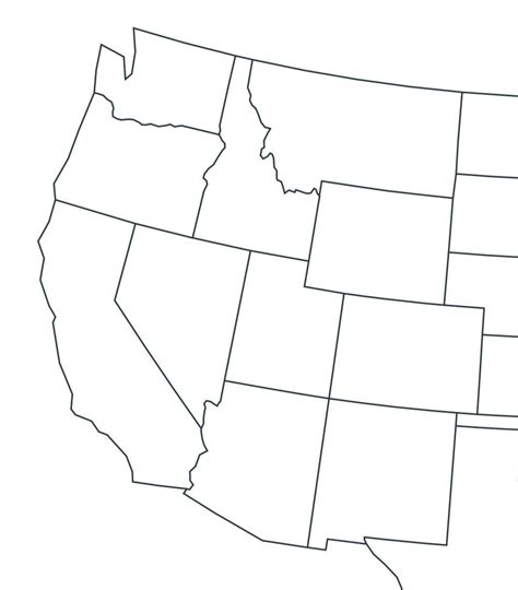 United States Blank Map | Unlabeled Map of USA Outline Printable - Etsy