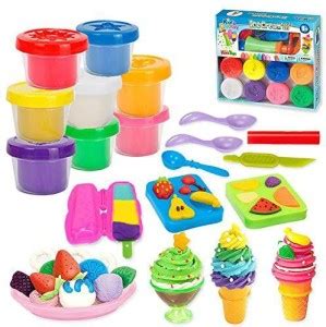 spiel Kids Play Dough Play Set - 25 Pcs Ice Cream Clay Activity Sets ...