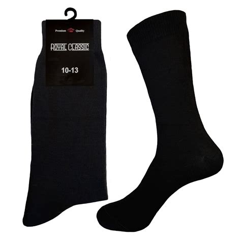 6 PK MEN'S BLACK DRESS SOCKS FIRST QUALITY AMERICAN SIZE 10-13 ORGANIC ...
