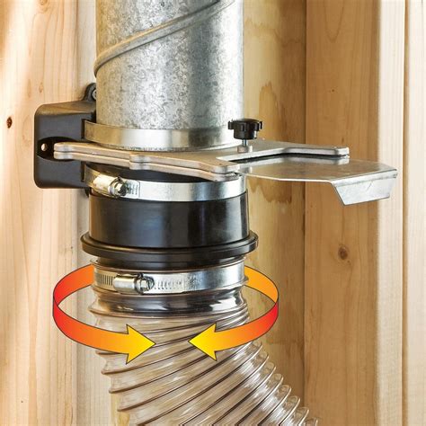 Dust Right Swivel Hose Attachment for Dust Collection w/ Hose Clamps (4 ...