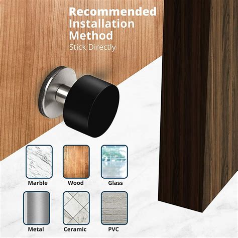 Stainless Steel Rubber Door Stop Non Punch Door Ho... – Grandado