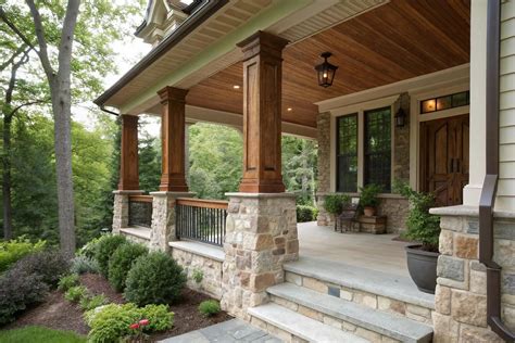 20+ Charming Porch Post Trim Ideas in 2025 | Craftsman style porch ...