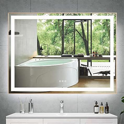 THNIKRE 48x 36 Rectangular Backlit Gold Frame Lighted LED India | Ubuy