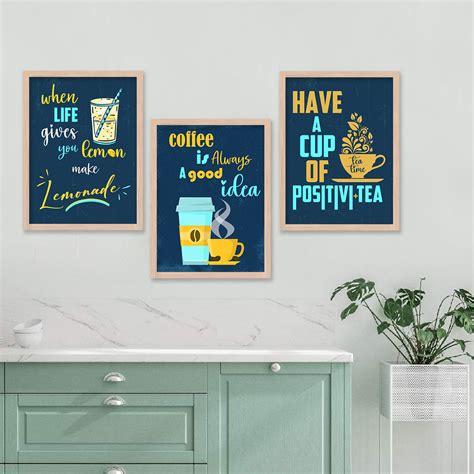 Kitchen Quotes Posters with Frame for Kitchen Restaurant Cafe Wall Dec ...