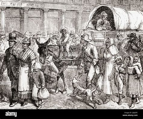 African American emigrants on their way to Kansas, 1879. They were some ...