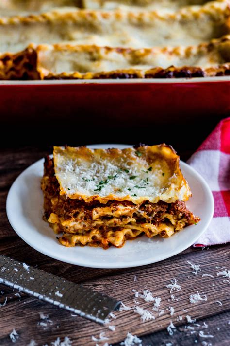 Lasagna Bolognese with Bechamel Sauce   Brina's Bites