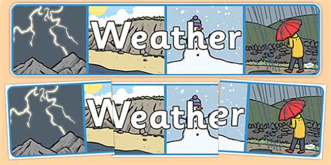 Seasonal Weather Display Banner (teacher made) - Twinkl