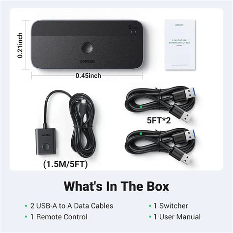 4 Port USB Switcher - UGREEN USB 3.0 Switch for Two Computers – Ugreen ...