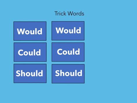 Image result for Trick Words. Example