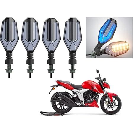 Vagary Universal Motorcycle LED Amber Turn Signal Light Indicator Brake ...