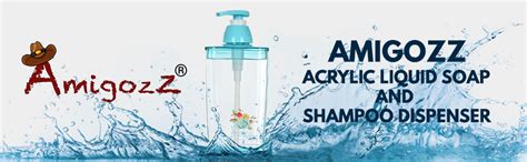 Amigozz Acrylic Liquid Soap and Shampoo Dispenser (Multicolour) - 1 ...
