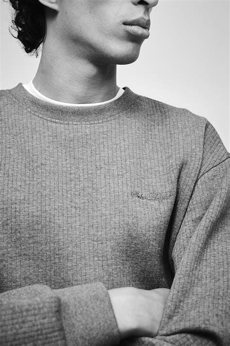 Loose Fit Ribbed sweatshirt - Dark grey - Men | H&M IN