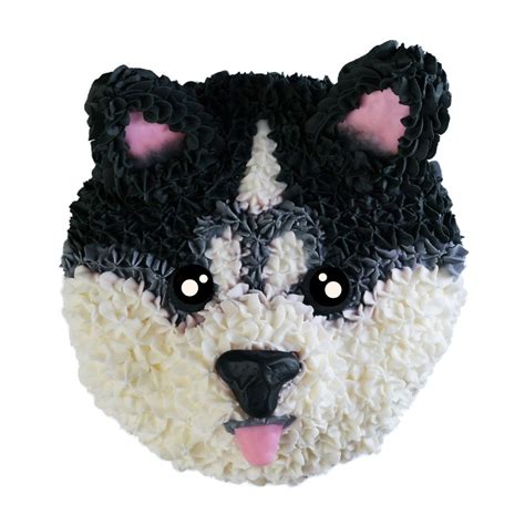 Husky Face Art Cake – Dog Face Shape Cake – Hyderabad – Floof and Co