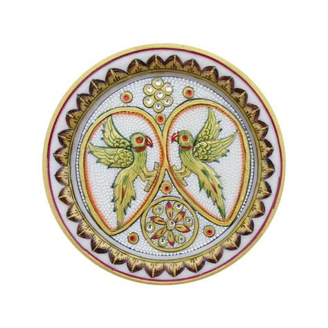 "Parrots Decorative Plate": Yellow Green Craft by Ecraft India ...