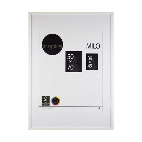 Ramka na zdjęcia Milo 50 x 70 cm biała MDF Inspire - 11459760240 ...