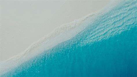 Download wallpaper 2560x1440 beach, ocean, aerial view, water, surf ...