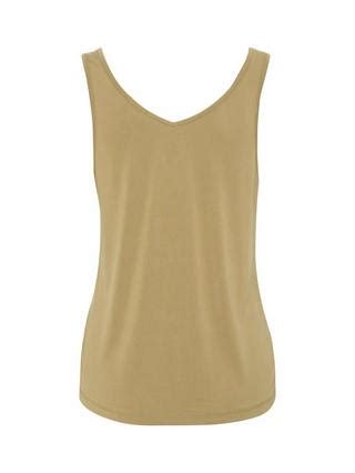 Soaked In Luxury Columbine V-Neck Vest Top, Neutral