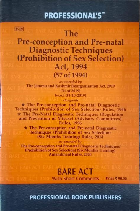Buy Pre-Conception and Pre-Natal (PCPNDT) Act, 1994 as amended by ...