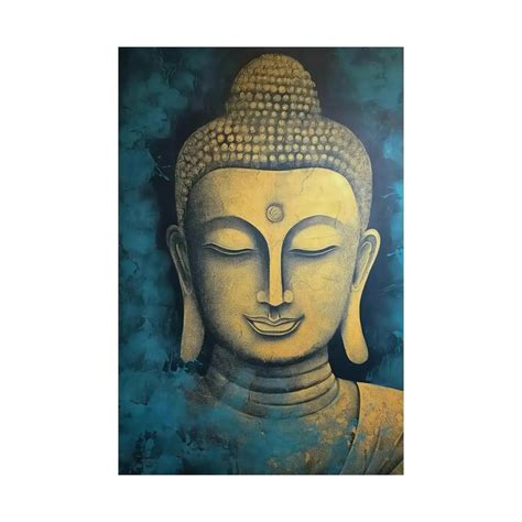 Zen Wall Art Alabama - Golden Buddha Head Elegance from ZenArtBliss ...